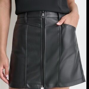 DKNY Black A-Line Mini Skirt for Work